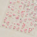 Gold Leaf White Flower Bouquet Floral Petal Tulip Bloom Charming Retro Metal Self Adhesive 5D Nail Art Sticker Manicure Decals