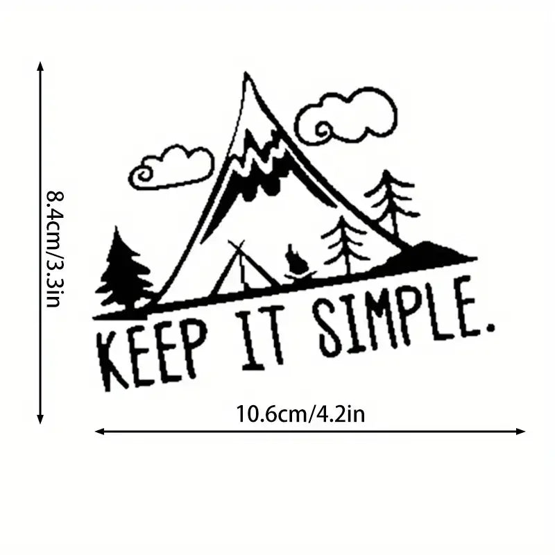 Keep It Simple Interesting Camping In Mountain Vinyl Car Sticker Window Decal Decorative Car Sticker