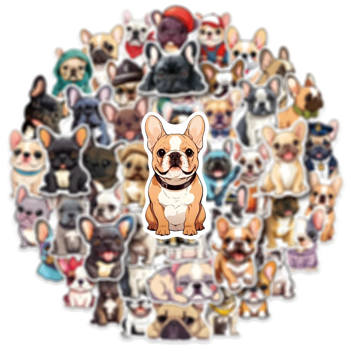 50/100PCS Cartoon Dog Fighting Graffiti Stickers Waterproof Decoration Luggage Stationery Notebook Stickers