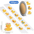 500PCS Cartoon Yellow Duck Reward Stickers 10 pieces 2.5cm/1.0-inch Duck Learning Reward Set Party Gift Stamps