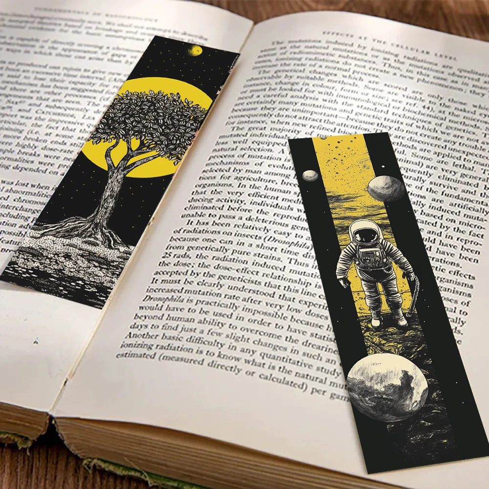 30PCS Imagination Of Three Dimensional Sunlight Yellow Bookmarks Reading Living DIY Laptop Luggage Skateboard Gifts Bookmark ﻿