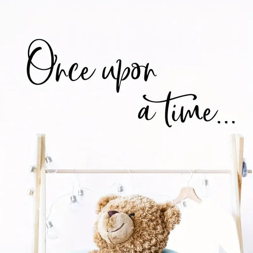 1pc "Once Upon A Time" Wall Stickers for Bedroom Living Room Office Background Home Decoration Wall Decal