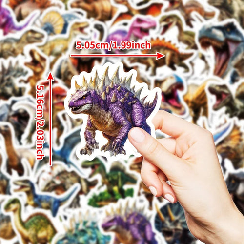 10/30/50PCS Carton Dinosaur Sticky PVC Sticker Aesthetic Stationery DIY Colored Decoration Scrapbooking Children's Supplies