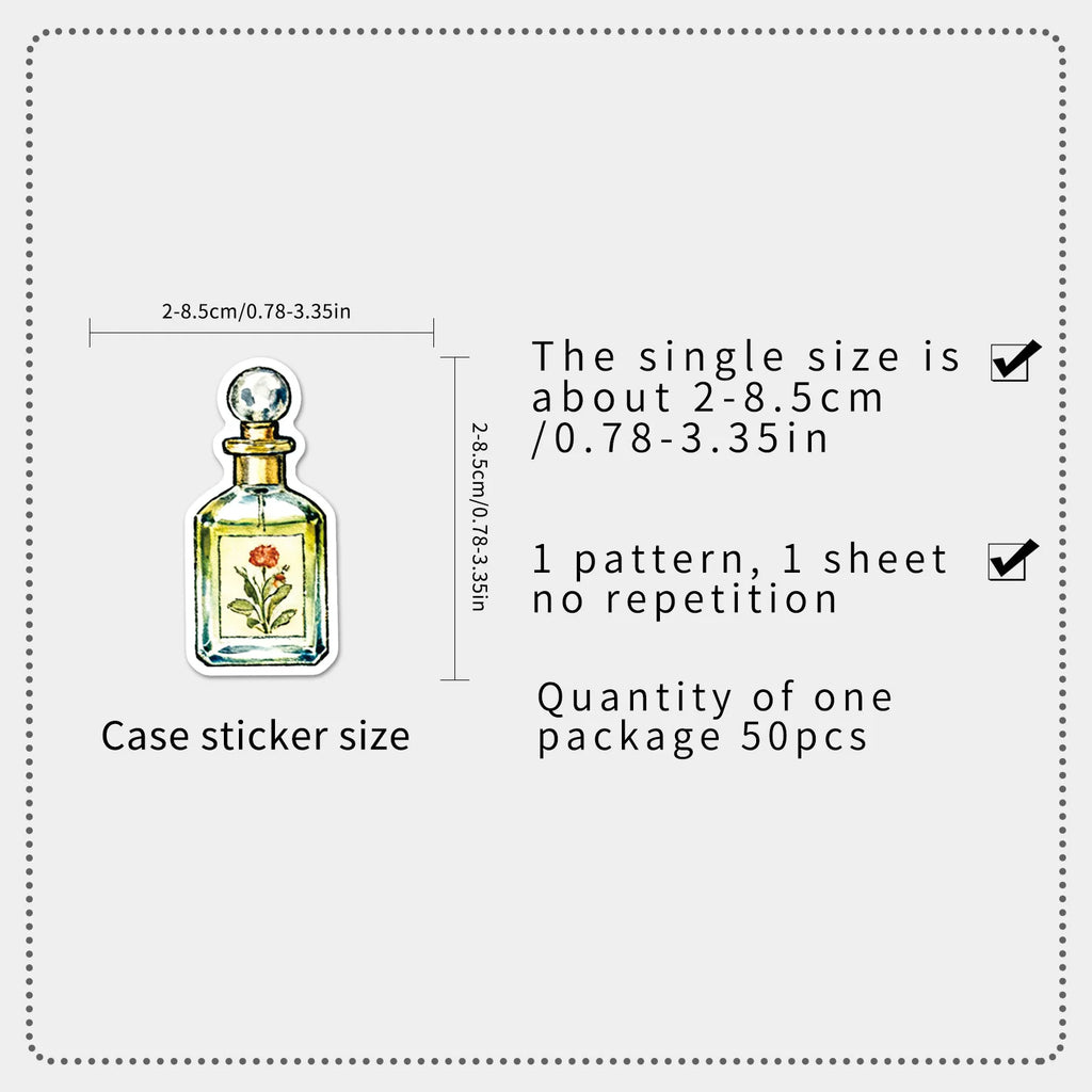 50/100PCS Personalized Travel Stickers Retro Art Small Fresh Hand drawn Waterproof Decoration Insulated Cup Stickers