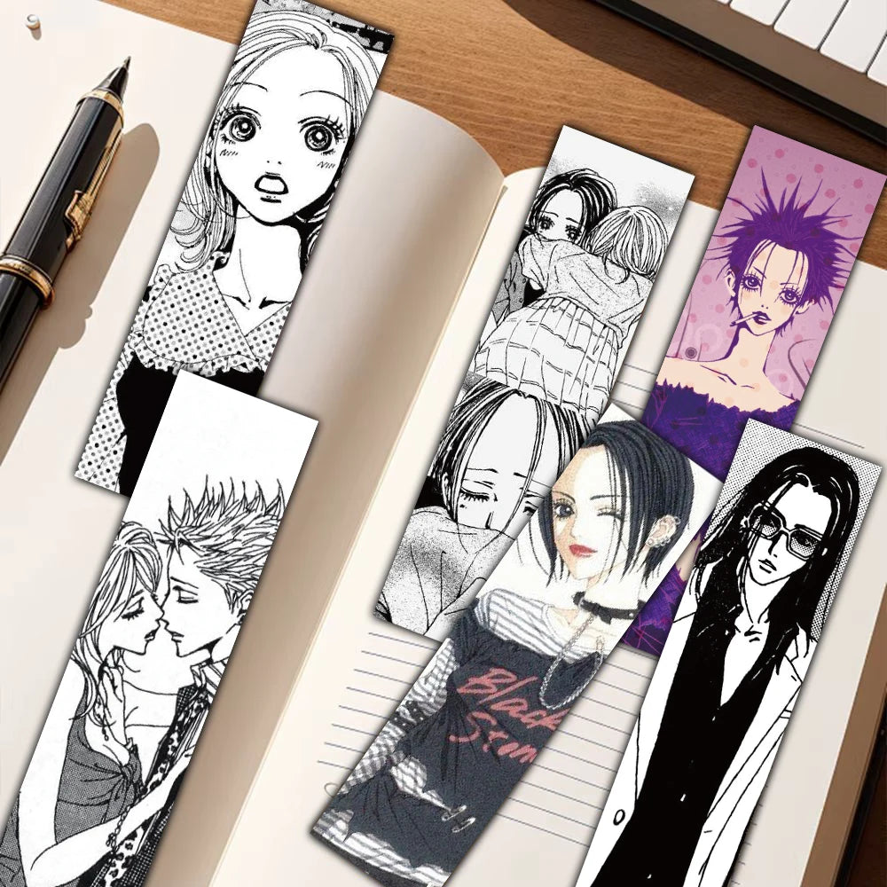 30PCS Japanese Anime NANA Retro Bookmark Home Reading Book Decoration Graffiti Gifts Paper Reading Card Office Bookmarks ﻿