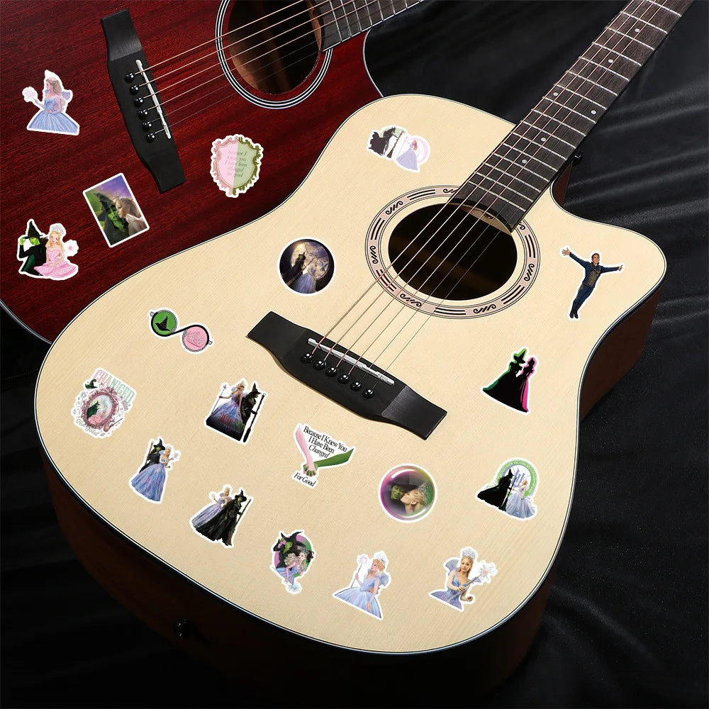 50-Pack Magic Witch Cartoon Graffiti Stickers Waterproof Decals for Phone Tablet Helmet Guitar Decoration Stationery Notebook
