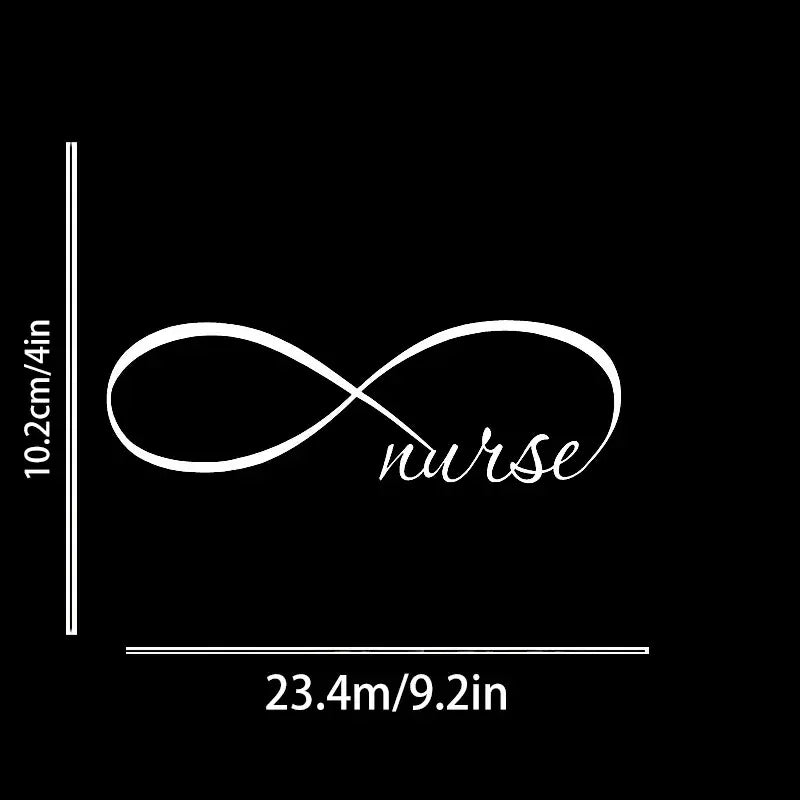 Infinity Nurse Symbol Funny Car Sticker, For Laptop Bottle Car Truck Motorcycle Vehicle Paint Window Fishing Boat Skateboard Dec