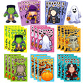 8PCS Cartoon Halloween Card Stickers Cute Cartoon Harajuku Characters Laptop Luggage Guitar Skateboard Waterproof Decals Sticker