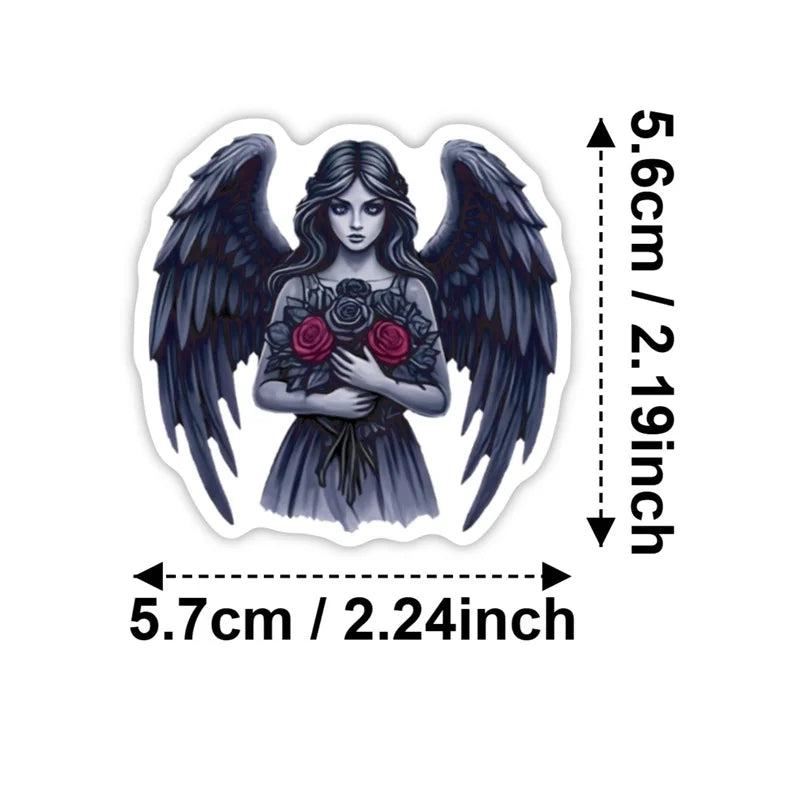 10/30/50PCS Gothic Valentine's Day Sticky PVC Sticker Stationery DIY Laptop Luggage Skateboard Decoration Scrapbooking
