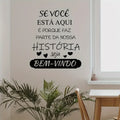 1pc "You Are Part of Our History" Portuguese Wall Sticker - Removable Vinyl Decal with Heart Accents for Living Room, Bedroom, D