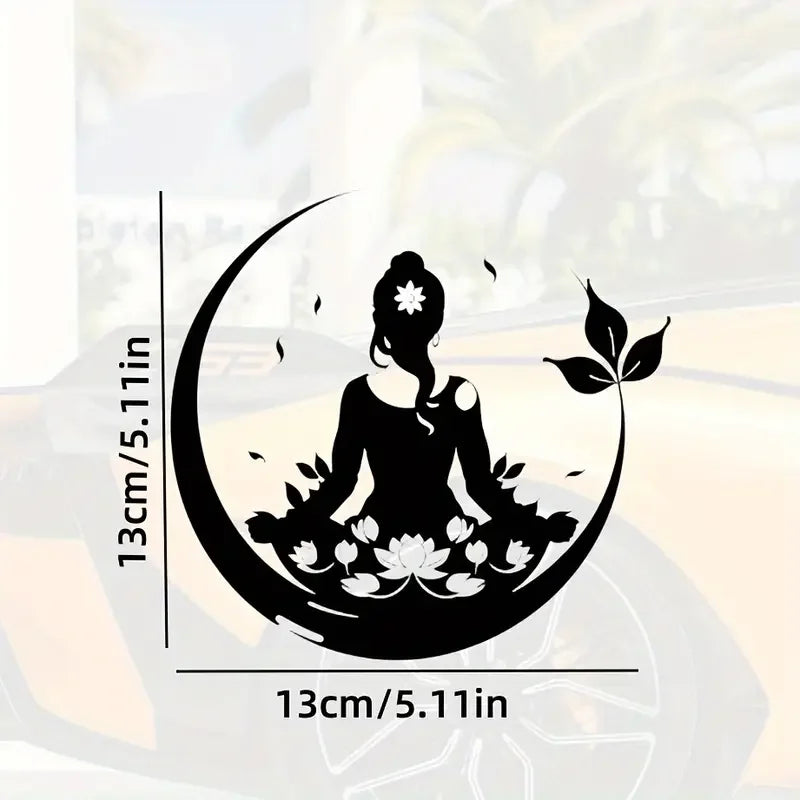 Buddha Chakra Peace Love Good Vibes Decals, Car Waterproof Removable Vinyl Sticker, Mandala Decal, Laptop Decor