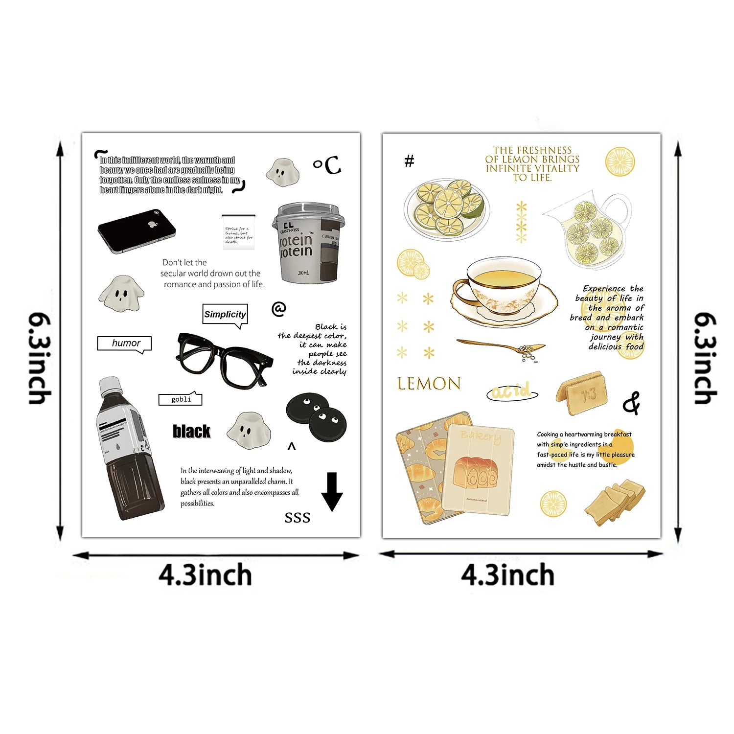 8PCS Weekend Convenience Store Collage Retro Phone Living Room Skateboards Retro Bicycle DIY Cartoon Aesthetic Graffiti Decals