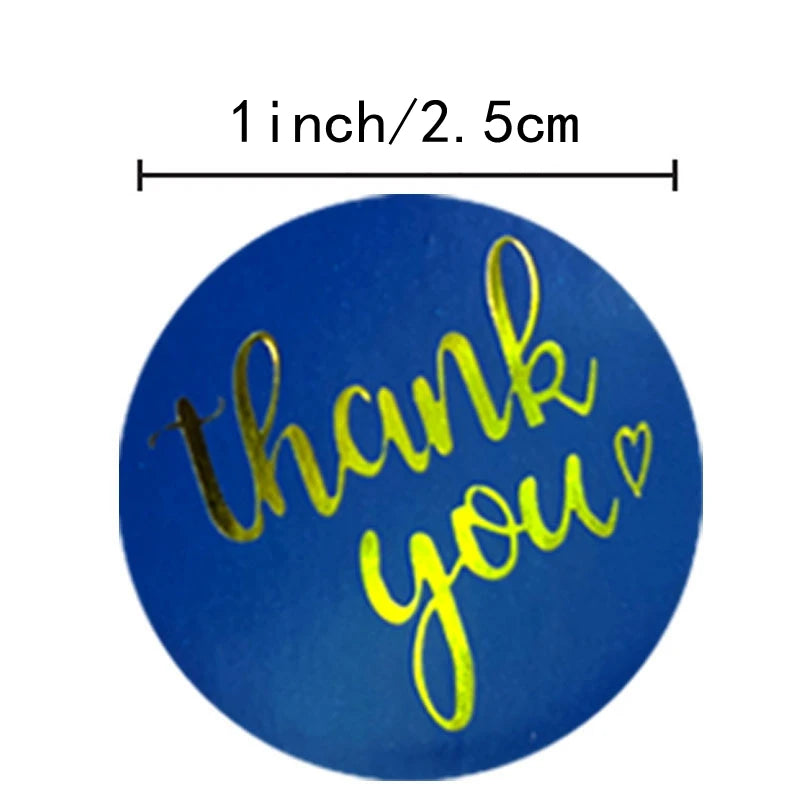 500pcs Thank You Stickers 1" Thank You for Small Business Adhesive Sticker Label for Business,Birthdays,Weddings,Giveaways,Party