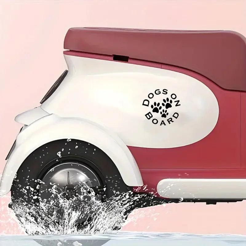 Adorable Puppy on Car Vinyl Sticker - Waterproof, Fun & Customizable Exterior Accessory