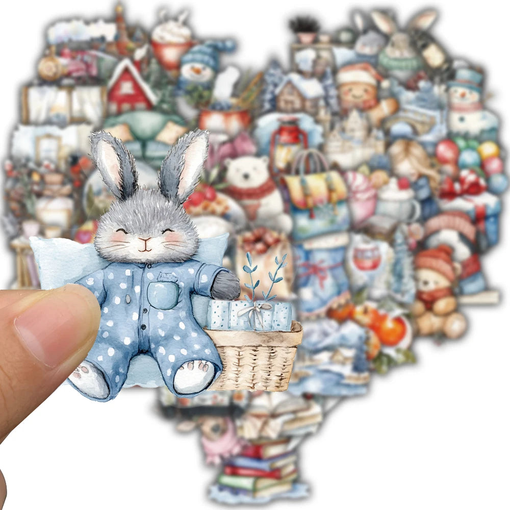 50/100PCS Winter Day Stickers Graffiti Nostalgia Laptop Personalize Coffee Luggage Bicycle Waterproof Motorcycle Sticker