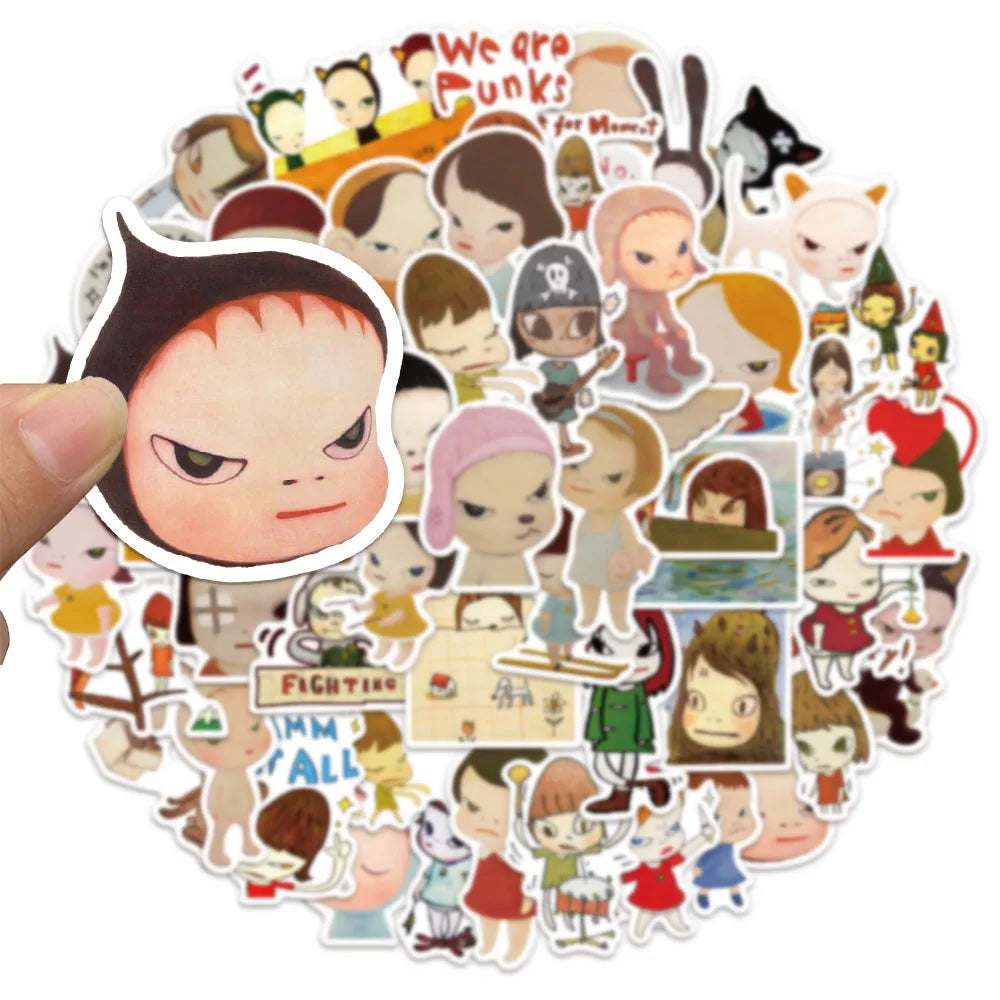 50PCS Nara Meizhi Stickers Cute Handbook Material Phone Case Laptop Luggage Water Cup Decoration Children's Toy Stickers