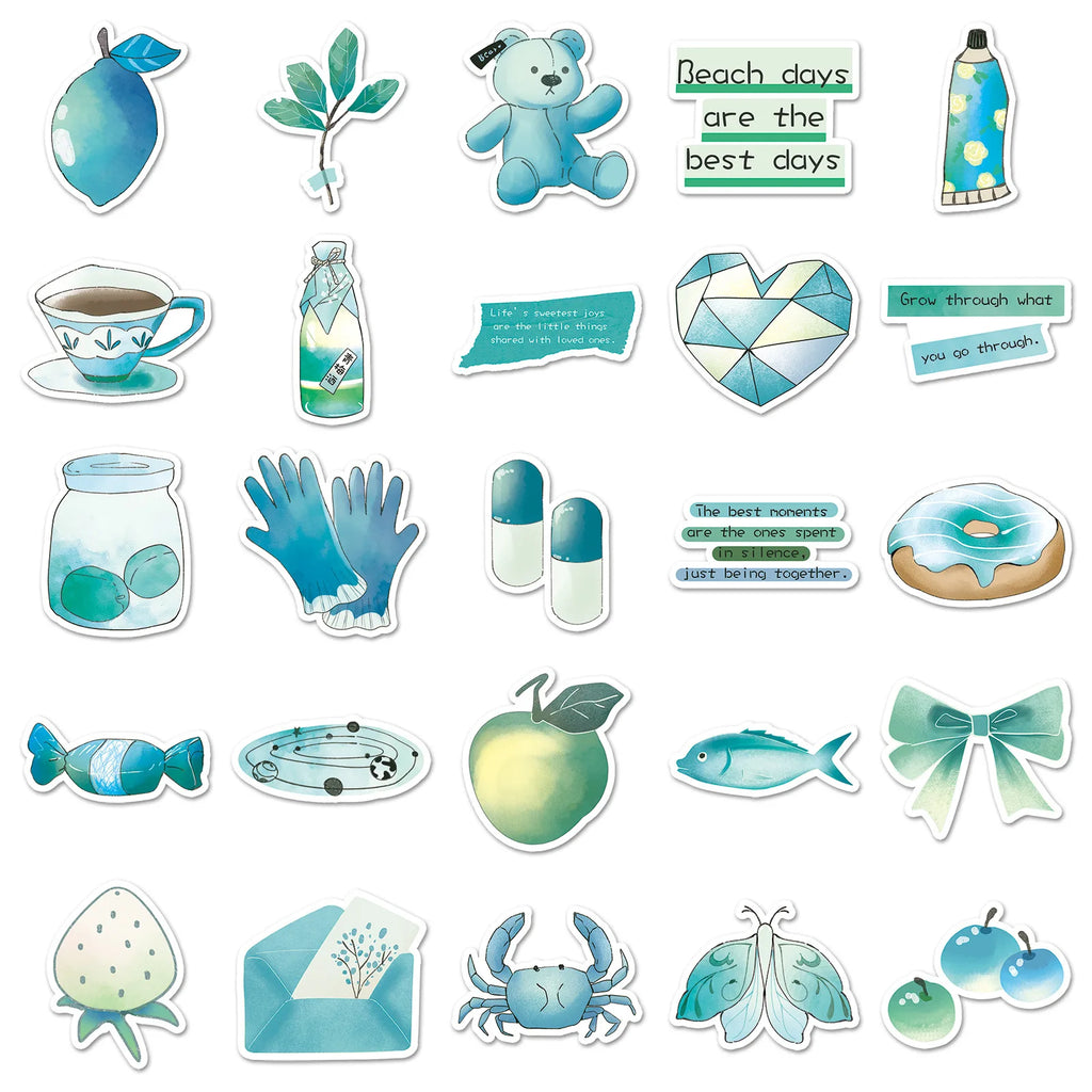 100Pcs Cute Hand-painted Style Graffiti Stickers Office Stationery Decals Notebook Diary Mobile Phone Luggage Helmet Stickers