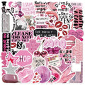 10/30/50PCS Cute Pink Girl Lip PVC Sticky Sticker Aesthetic Stationery DIY Children's Decoration Scrapbooking School Supplies
