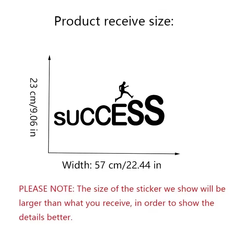 Removable Vinyl Wall Decals for Office Decor Featuring Success, Career Progression, And Job Themes.