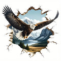 Eagle Soaring in the Sky - 3D Vinyl Sticker for Cars, Trucks, Motorcycles & Laptops