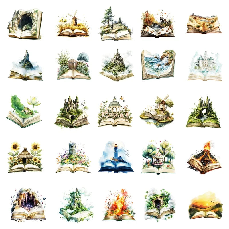 10/30/50PCS Kawaii Kapu Forest Sticky PVC Sticker Aesthetic Stationery DIY Decoration Scrapbooking School Supplies for Kids