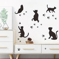 1pc Creative PVC Wall Sticker, Dog Food Slogan Dog Paw Print, Waterproof Self-Adhesive Wall Sticker For Bedroom, Entryway, Livin