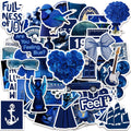 50/100Pcs Ins Deep Blue Aesthetic Mix Stickers Durable Waterproof DIY for Guitar Suitcase Skate Helmet File Holder Phone Decal