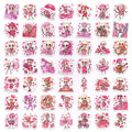 50/100 Pcs Pink Valentine Fun Skull Stickers Funny Heart Skeleton Waterproof DIY for Cup Phone Laptop Diary Helmet Decals