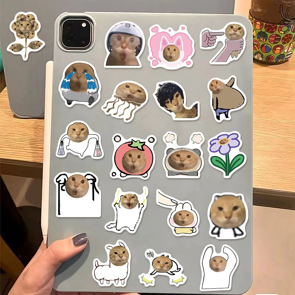 70PCSFunny Spider Old Cat Network Popular Fun Graffiti Stickers DIY Manual Scrapbook Notebook Tablet Toy Stickers