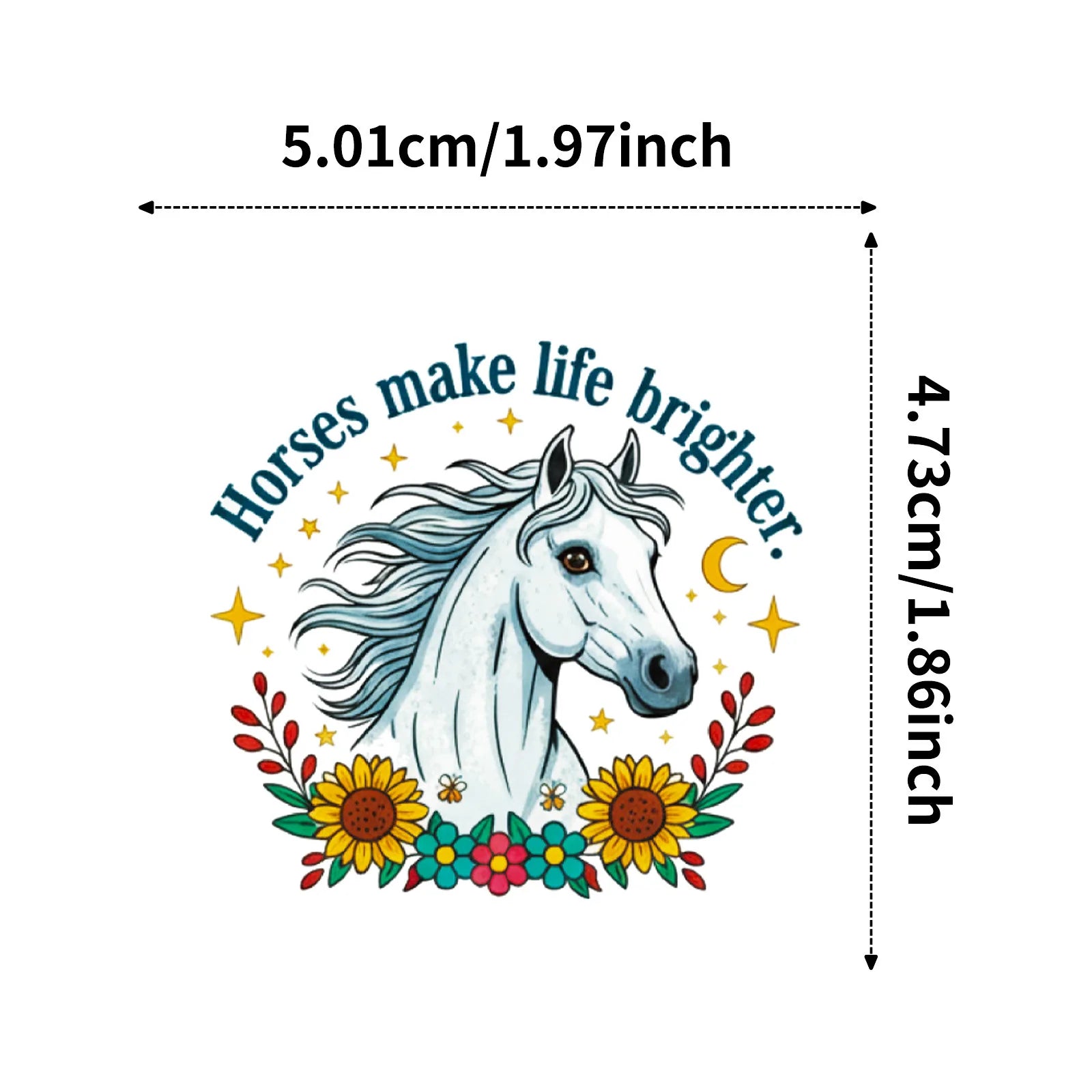 56PCS Colorful Horse Motivational Stickers Office Supplies Gift Box Helmet DIY Decoe Art Decals Sticker