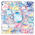 50/100PCS Transparent PET Bubble Stickers Colorful Small Fresh Cartoon Waterproof Decoration DIY Computer Stickers