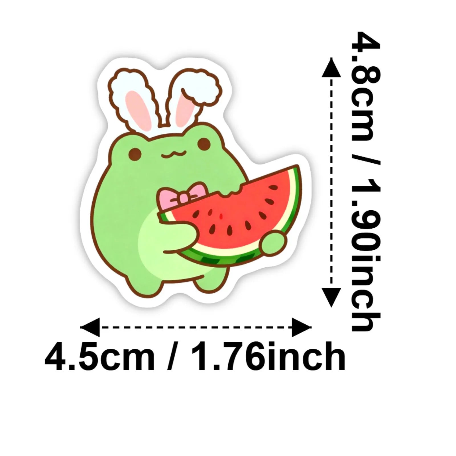 50/100Pcs Cartoon Frog HD Watercolor Doodle Stickers DIY for Stationery Box Pen Holder File Folder Phone Desk Helmet Thick Decal