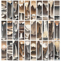 30PCS Zen inspired Landscape Painting Bookmarks Supplies Laptop Animals Cartoon Luggage  Skateboard Creative Gifts Promotional