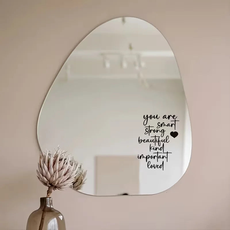 Inspirational "You Are Smart, Strong, Beautiful, Kind, Important Loved" Vinyl Decal - Heartfelt Message for Home, Office, or Car
