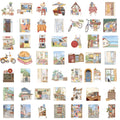 50/100PCS Alley Houses Sticker Landscape Waterproof Home Decoration Laptop Luggage Harajuku Suitcase Notebook Sticker