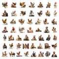 50/100 Pcs Unique HD Rooster Fun Stickers DIY Crafts for Room Furniture Skate Helmet Notebook Invitation Cooler Scrapbook Decals