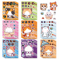 8-Pack Adorable Cat Face Puzzle Stickers Waterproof Notebook Decorations Student Stationery Festival Gift Idea Decals