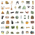 50/100 Pcs New Outdoor Camping Theme Stickers for Tent Car Phone Skate Cup Suitcase Guitar No Repeat Waterproof Decals