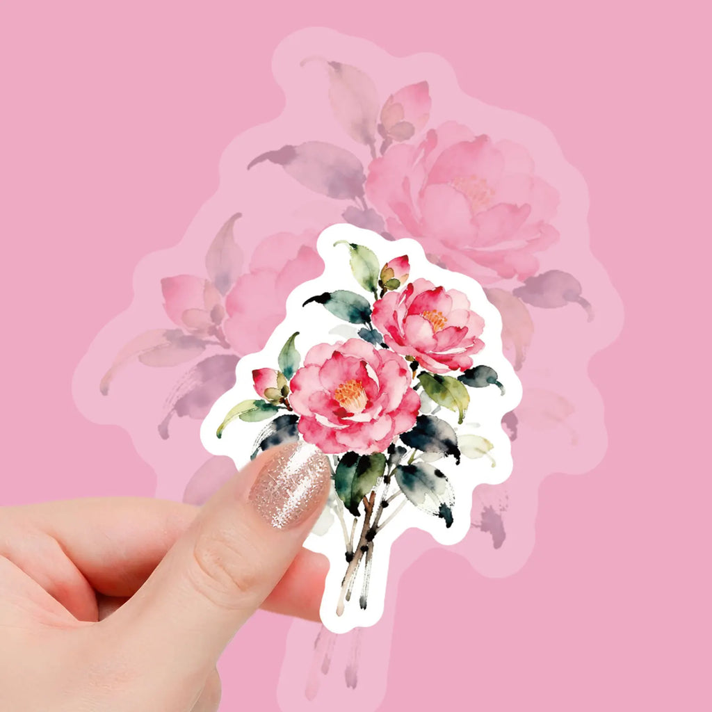 56PCS Fresh Plant Flower Stickers, Phone Cup Suitcase Diary Notebook Kids Stationery Decorative Art Decals Sticker