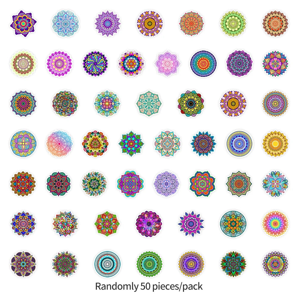 50PCS Fresh Plant Flower/Datura Stickers for Mobile Computers, Water Cups, Decorative Stickers for Laptops Waterproof  Stickers