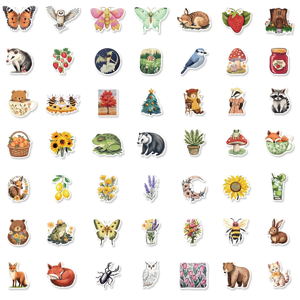 50PCS Magic Forest Sticker Aesthetic Personalized Art Picture Creative Office Phone Gift Car Laptop Luggage Stationery Stickers
