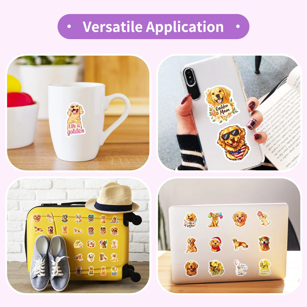 50PCS Cartoon Pet Dog Graffiti Stickers Decoration Mobile Skateboard Helmet Laptop Stationery Stickers