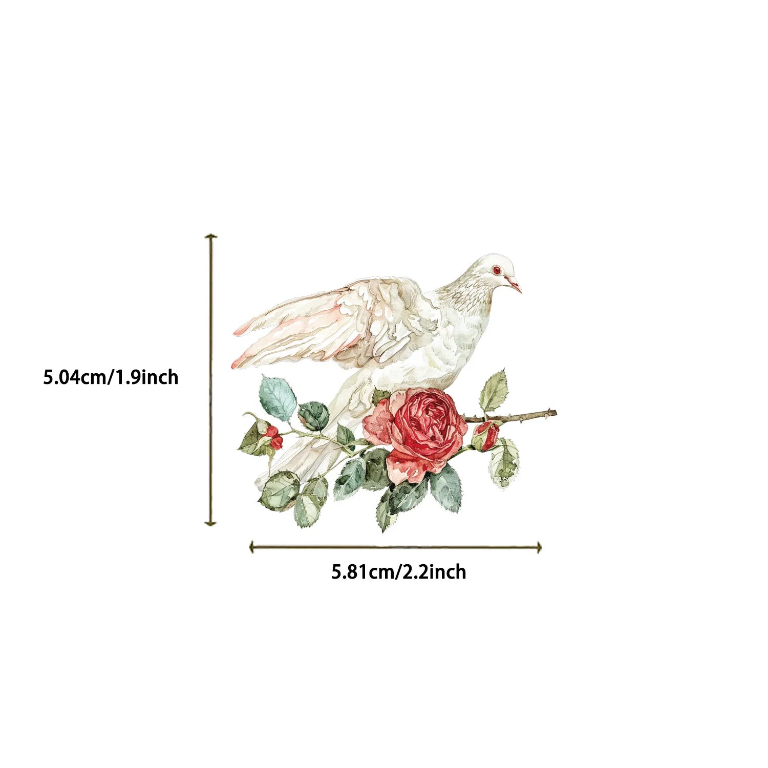 50 Pcs Flower and Letter Sticker Pack Waterproof Transparent PET Booklet Flower Material Decorative Guitar Notebook
