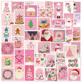 50/100PCS Cartoon Pink Santa Claus Snowman Graffiti Stickers Decorative Guitar Notebook Luggage DIY Waterproof Stickers