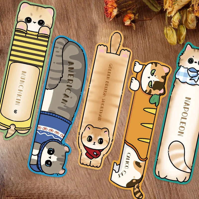 30 pieces Cute Cartoon Cat Bookmark Simple Literary Creative Reading Paper Bookmark DIY For Read Lover