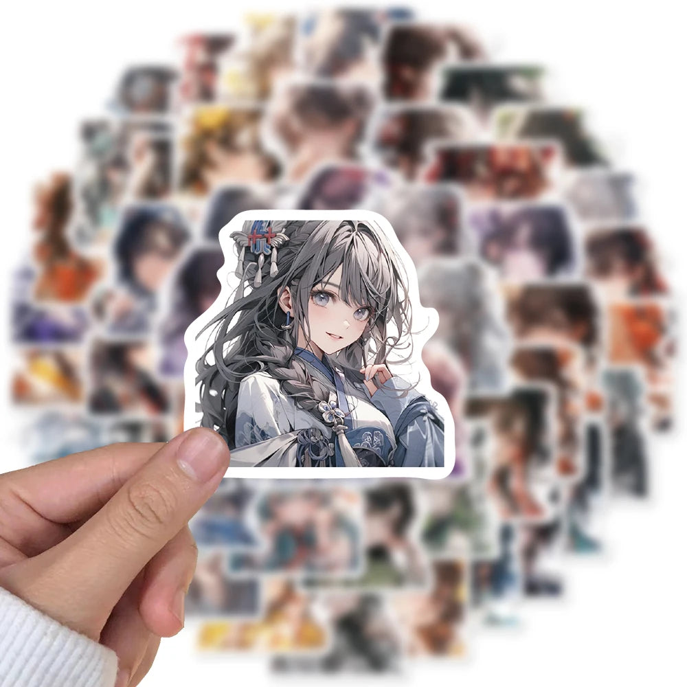 50PCS National Style Stickers Fashion Harajuku Laptop Luggage Waterproof Graffiti Retro Scrapbooking Stationery Sticker ﻿