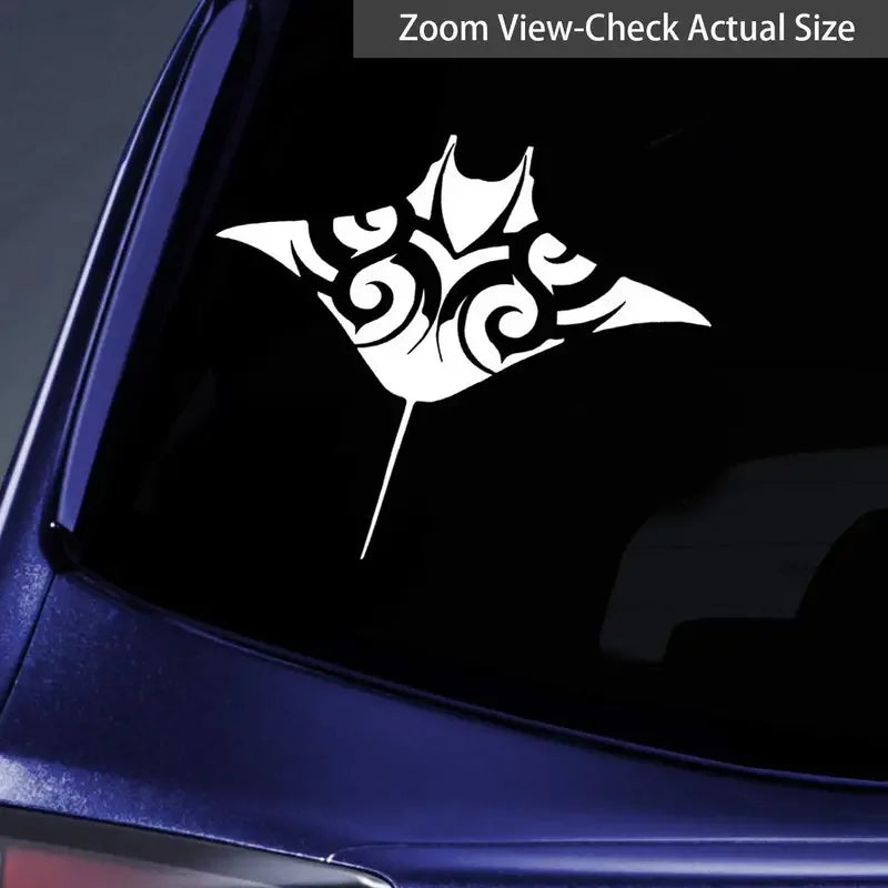 Manta Ray Fish Sea Life Seashore Ocean Beach Car Stickers For Laptop Water Bottle Truck Van SUV Motorcycle Window Wall Cup Toolb