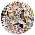 50PCS Creative Network Popular Cat Meme Collection Hand Account DIY Graffiti Stickers Water Cup Skateboard Stickers Toys