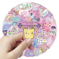 100/200PCS Cute Text Quotes Aesthetic Laser Stickers Notebook Water Cup Desktop Computer Decoration Reward Stickers