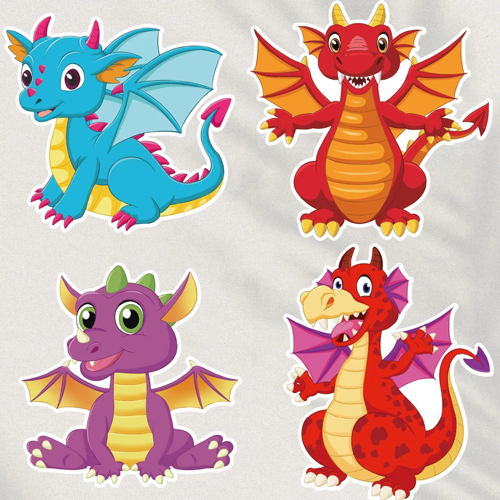 8PCS Cute Dragon Changing Face Collage Sticker Harajuku Motorcycle Casual Skateboard Casual Fashion Cartoon Graffiti Stickers